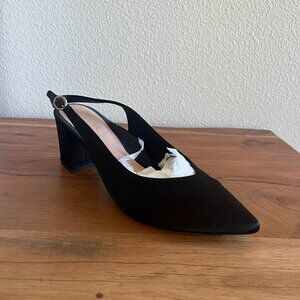 Taryn Rose - 'Marcy' Black Satin Pump